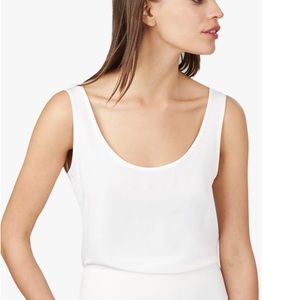 Cuyana Ivory Silk Tank - Size Large